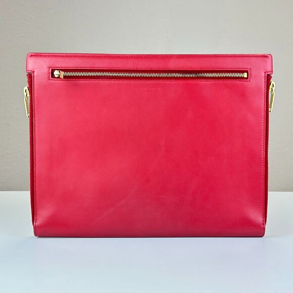 Saint Laurent Red Leather Large Clurch - Picture 1 of 8